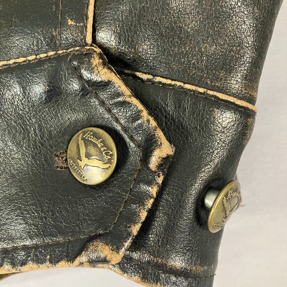 Hawke & Co Outfitter Women’s Faux Leather Jacket Black Size 14/16 XL Moto Biker - Picture 7 of 13